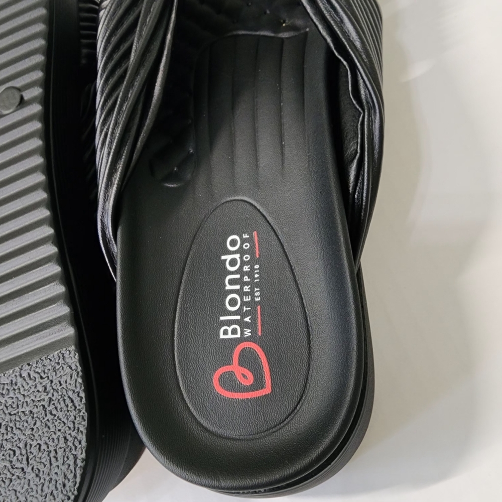 Blondo Carina Black Knotted Women Sandals Size 8.5M New Without Tag - Picture 9 of 10